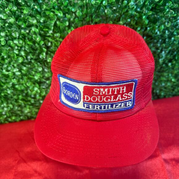 Vintage Borden Smith Douglass Fertilizer All Mesh Snap Back Hat Cap Patch USA - Picture 9 of 11